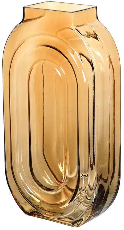 Tall Amber Glass Vase Tall Amber Glass Vase