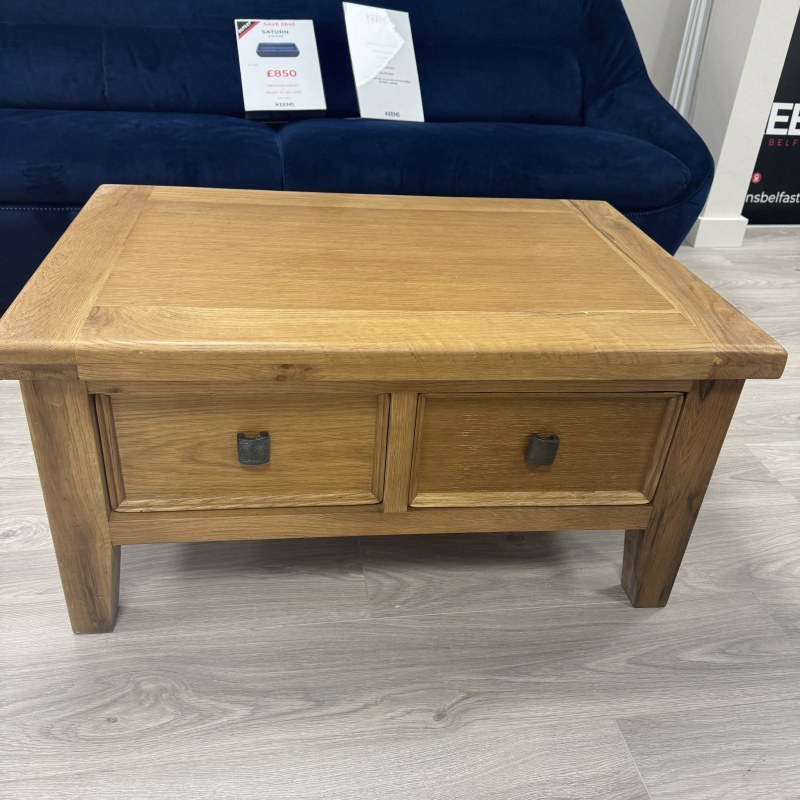 Capital Oak - Solid 2 Drawer Coffee Table Capital Oak - Solid 2 Drawer Coffee Table