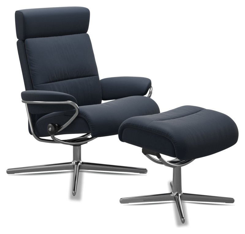 Tokyo w/ Headrest Urban Cross Chair w/ footstool Tokyo w/ Headrest Urban Cross Chair w/ footstool