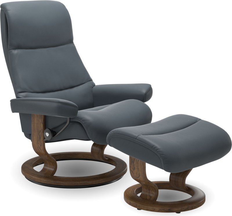 View (L) Classic Chair w/ footstool View (L) Classic Chair w/ footstool