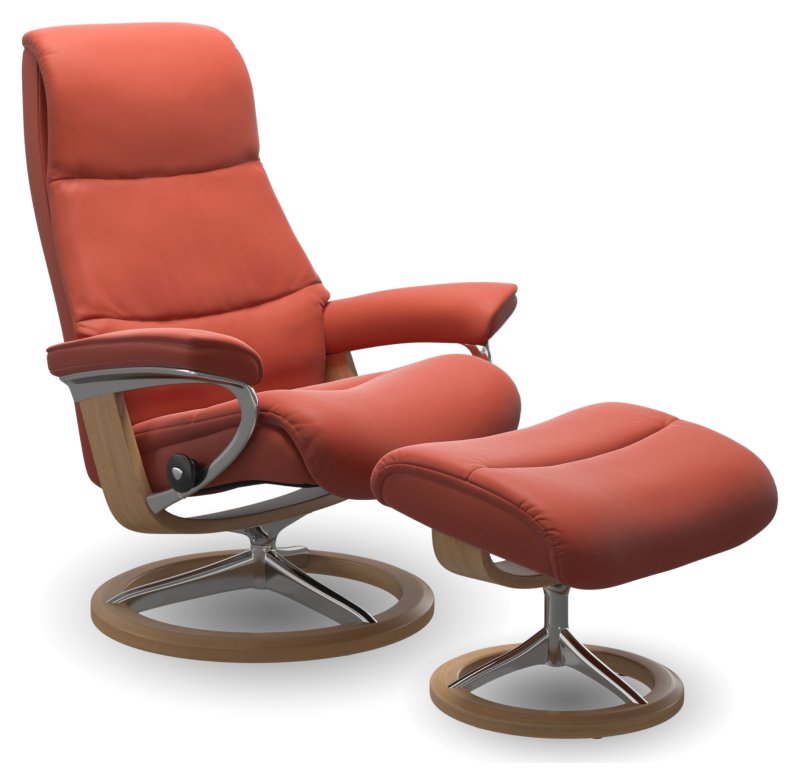 View (L) Signature Chair w/ footstool View (L) Signature Chair w/ footstool