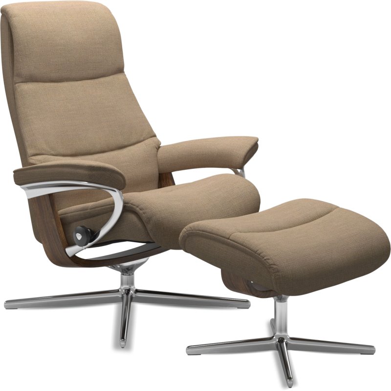 View (L) Cross Chair w/ footstool View (L) Cross Chair w/ footstool