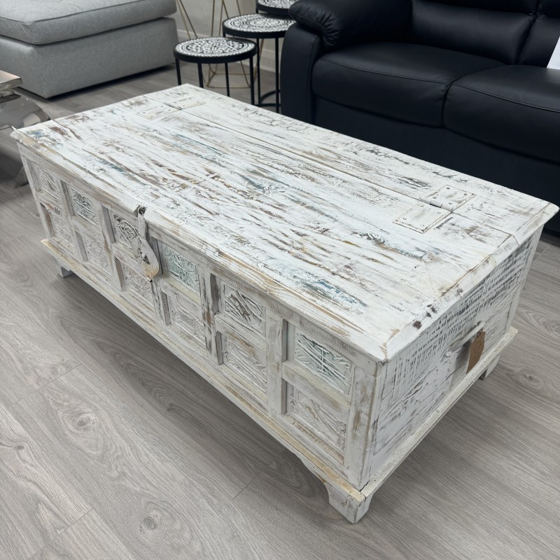 Littletree White Leaf Storage Coffee Table Littletree White Leaf Storage Coffee Table