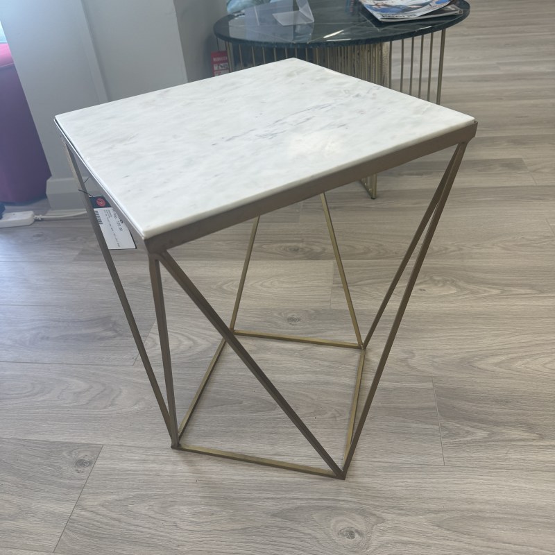 Priya - Marble & Brass Style Lamp Table Priya - Marble & Brass Style Lamp Table
