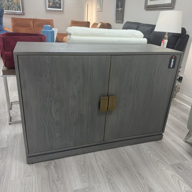 Contemporary Wood with Brass Two Door Sideboard Contemporary Wood with Brass Two Door Sideboard