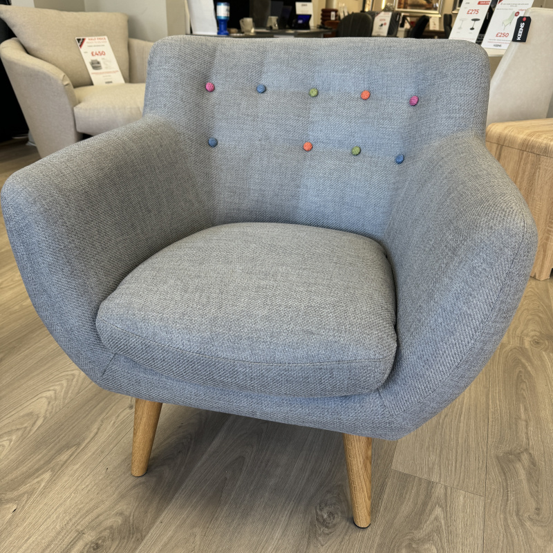 Draper Armchair with Multicoloured Buttons Draper Armchair with Multicoloured Buttons