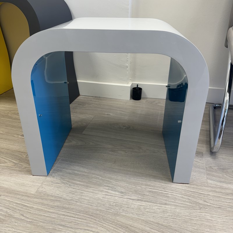 Neo Lamp Table - Grey & Teal Neo Lamp Table - Grey & Teal