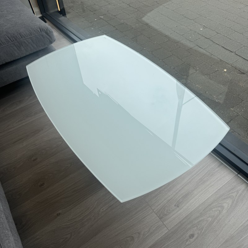 Olivia Coffee Table - White Glass Olivia Coffee Table - White Glass