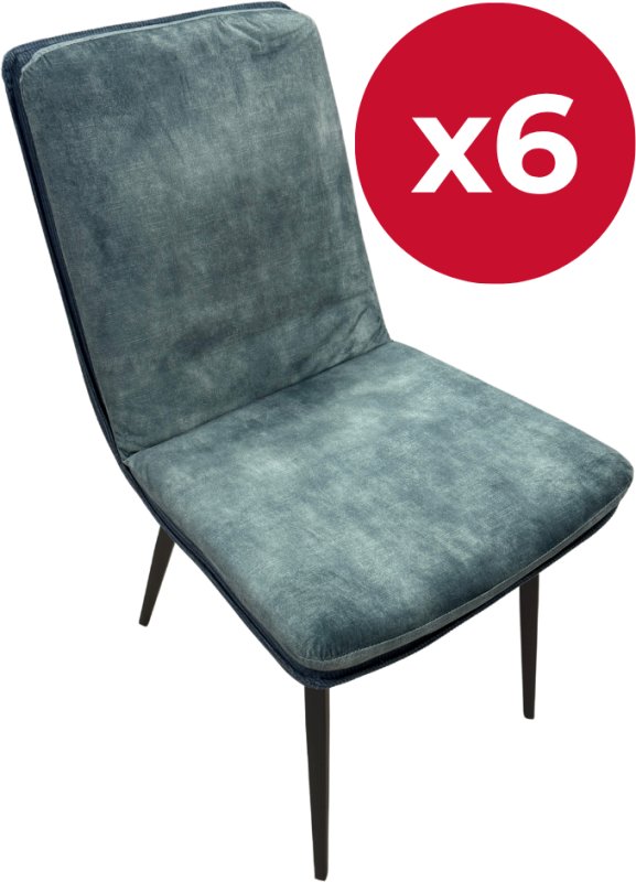 Set of 6 Jimmy - Teal Dining Chairs Set of 6 Jimmy - Teal Dining Chairs