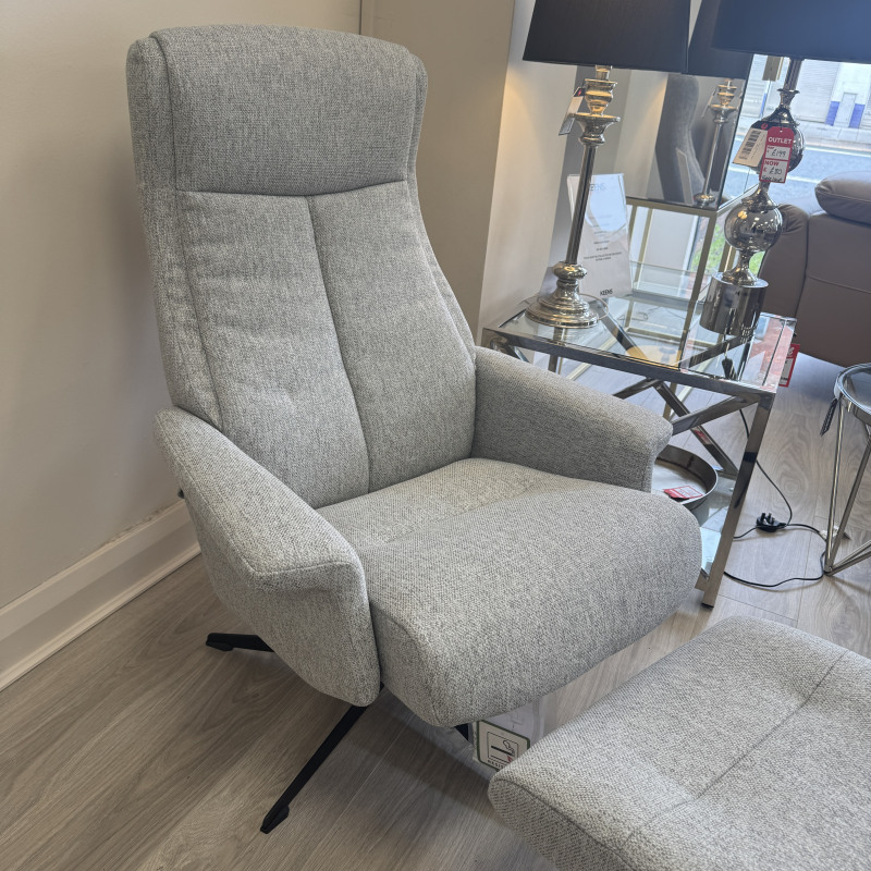 G Plan Lukas Chair and Stool - Piero Silver G Plan Lukas Chair and Stool - Piero Silver