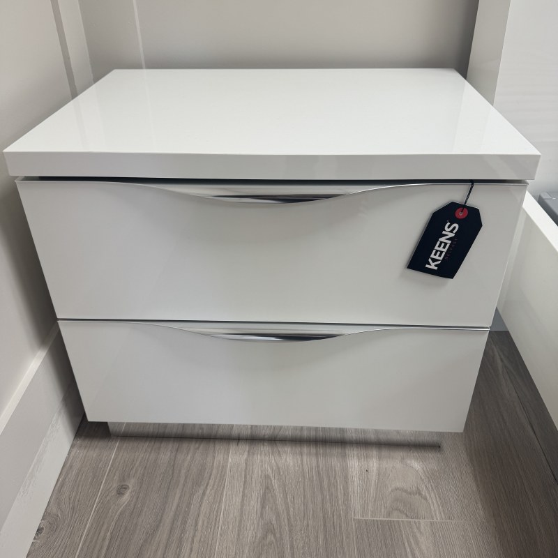 Onda White Gloss - 2 Drawer Bedside Onda White Gloss - 2 Drawer Bedside