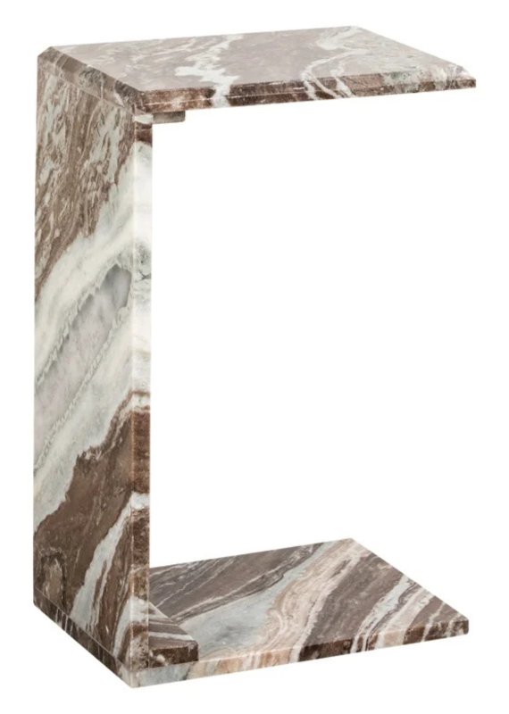 Tovek - Brown Marble Side Table Tovek - Brown Marble Side Table