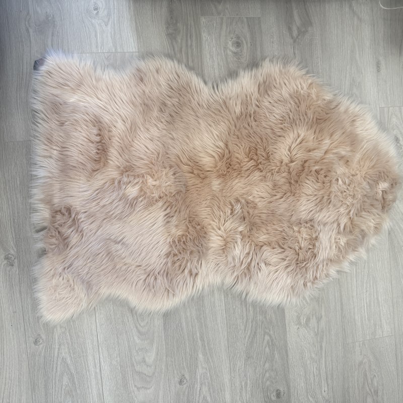 Faux Sheepskin Rug - Blush Pink Faux Sheepskin Rug - Blush Pink
