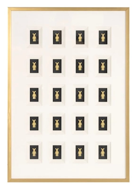 Block Bear - Gold Wall Art Block Bear - Gold Wall Art