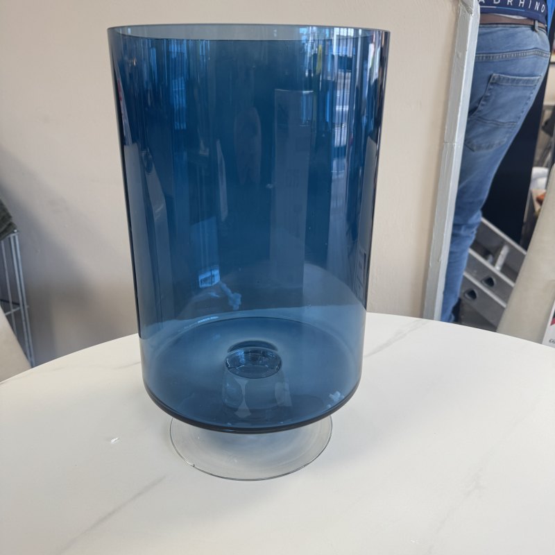 Blue Hurricane Large Candle Holder Blue Hurricane Large Candle Holder