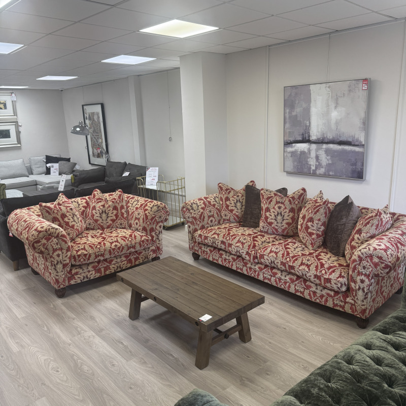 Elgar Grand Sofa & Snuggler Tetrad - Luxury Pattern Fabric Elgar Grand Sofa & Snuggler Tetrad - Luxury Pattern Fabric
