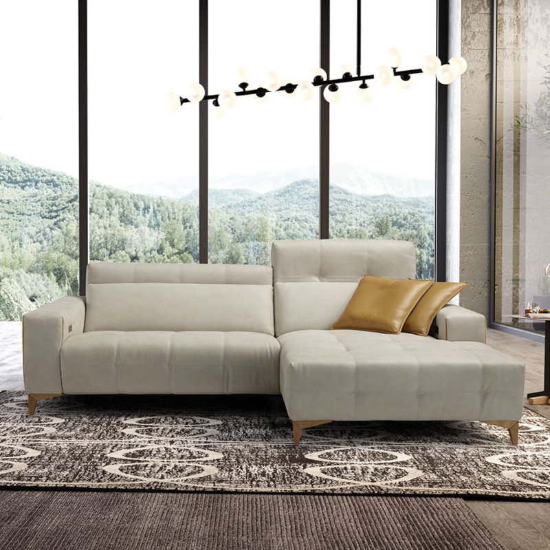 Egoitaliano - Tiffany - Chaise Sofa RHF - Power Recliner + Power Headrests Egoitaliano - Tiffany - Chaise Sofa RHF - Power Recliner + Power Headrests