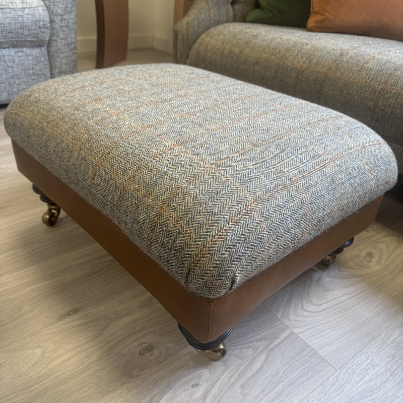 Tetrad - Taransay - Harris Tweed Footstool Tetrad - Taransay - Harris Tweed Footstool