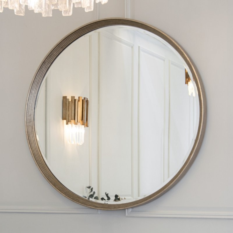 Foyle - Round Mirror Silver Finish Foyle - Round Mirror Silver Finish