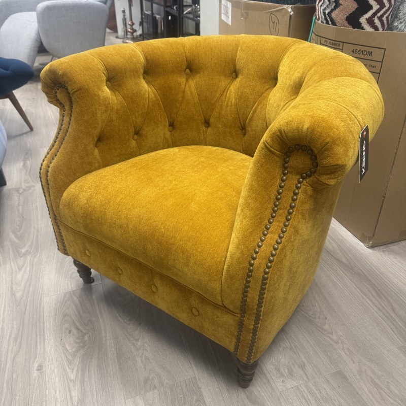 A&J Jude - Mustard Fabric Armchair A&J Jude - Mustard Fabric Armchair