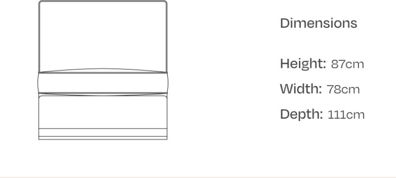 DURESTA - Monte Carlo Armless Unit - W78cm DURESTA - Monte Carlo Armless Unit - W78cm