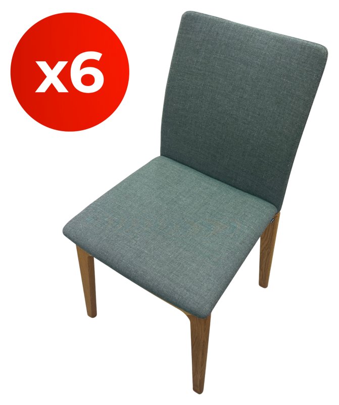Skovby - SM63 Oak and Fabric Dining Chairs - Set of 6 Skovby - SM63 Oak and Fabric Dining Chairs - Set of 6