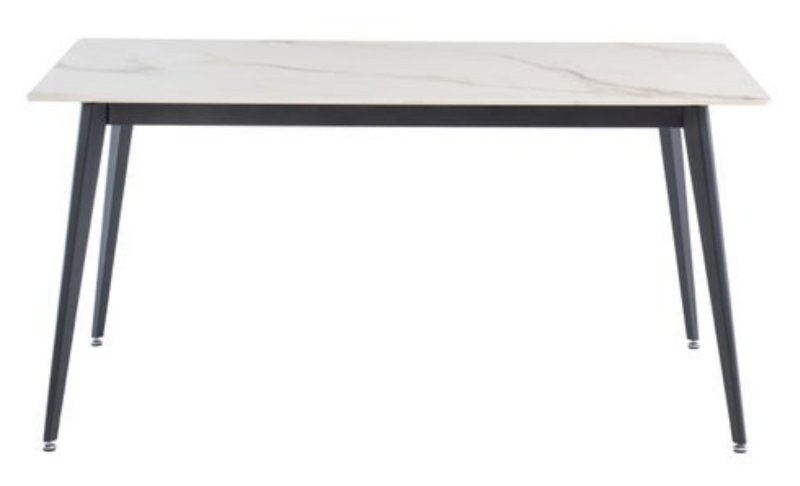 White & Gold Ceramic Dining Table - 160cm White & Gold Ceramic Dining Table - 160cm