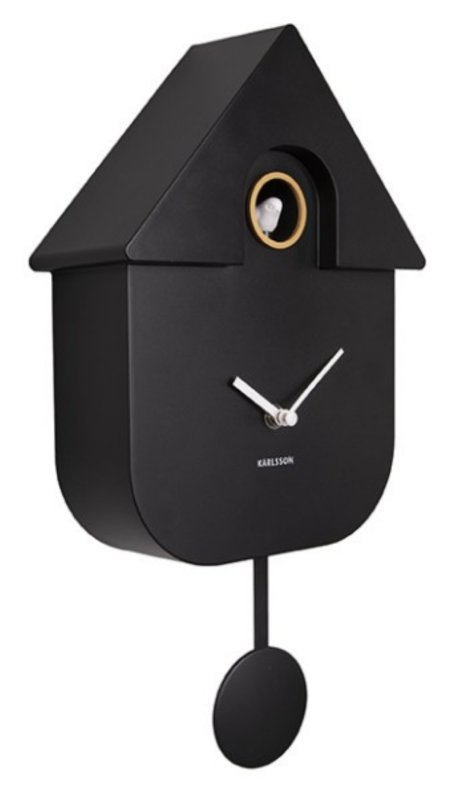Wall Clock Modern Cuckoo - Black Wall Clock Modern Cuckoo - Black