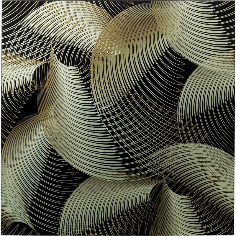 Glass Artwork - Deco Gold Glass Artwork - Deco Gold