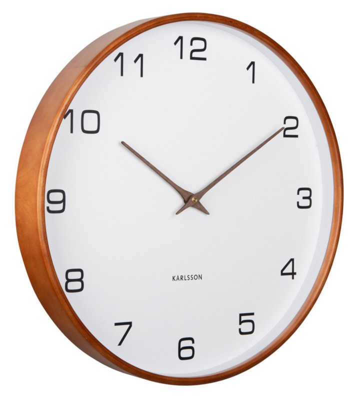 Wall Clock Acento - Wood White Wall Clock Acento - Wood White