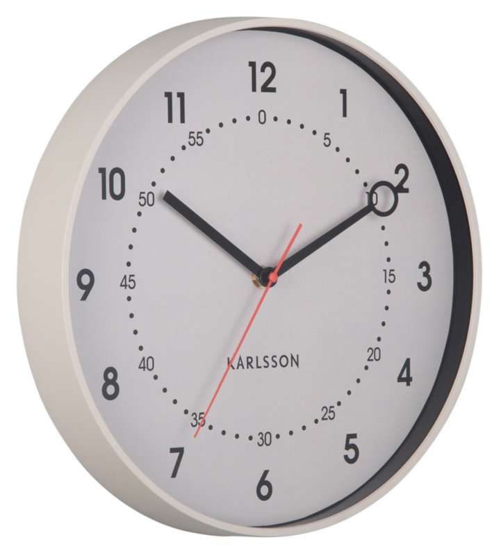 Wall Clock Fresco - Warm Grey Wall Clock Fresco - Warm Grey