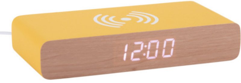 Alarm Clock Retro Flat Led - Bright Yellow Alarm Clock Retro Flat Led - Bright Yellow