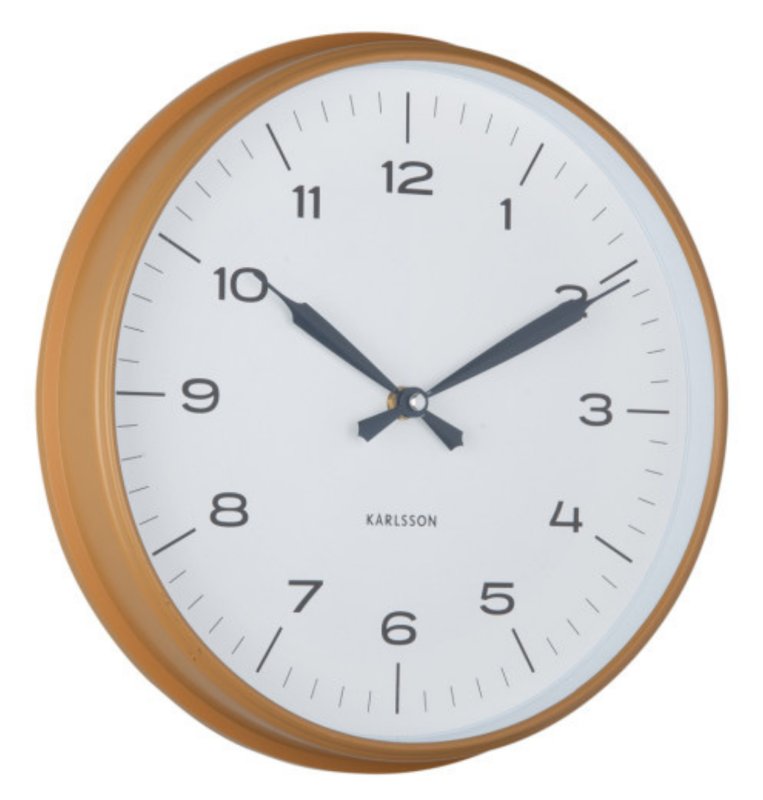 Wall Clock Modern Factory - Ochre Yellow with Dark Blue Wall Clock Modern Factory - Ochre Yellow with Dark Blue