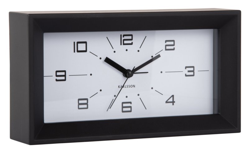 Alarm Clock Lujo Rectangle - Black Alarm Clock Lujo Rectangle - Black