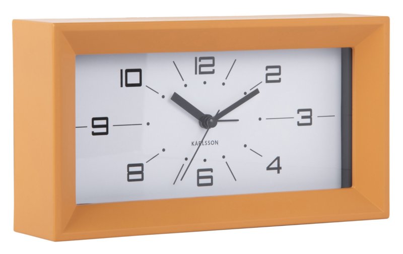 Alarm Clock Lujo Rectangle - Ochre Yellow Alarm Clock Lujo Rectangle - Ochre Yellow