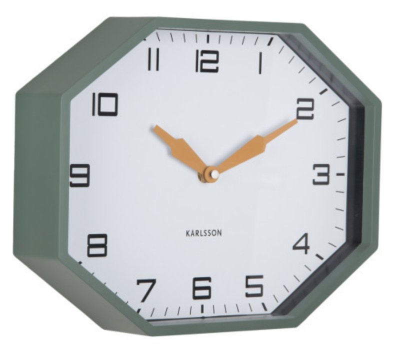 Wall Clock Modern Factory Octagon - Jungle Green Wall Clock Modern Factory Octagon - Jungle Green