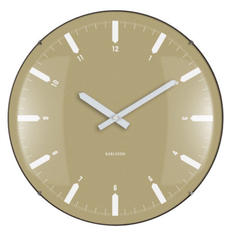 Wall Clock Realista Dome - Olive Green Wall Clock Realista Dome - Olive Green