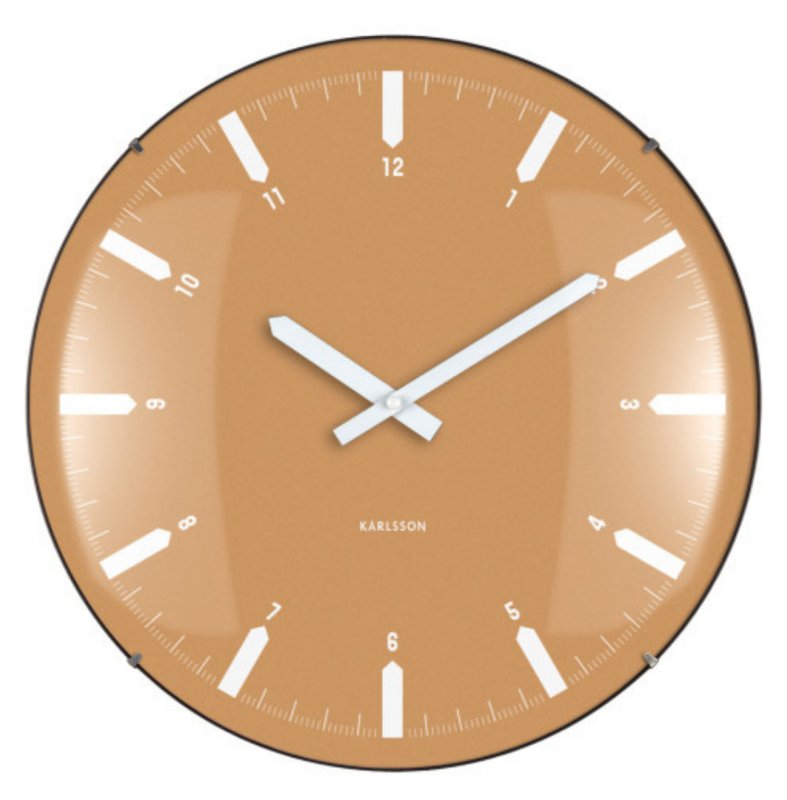 Wall Clock Realista Dome - Ochre Yellow Wall Clock Realista Dome - Ochre Yellow