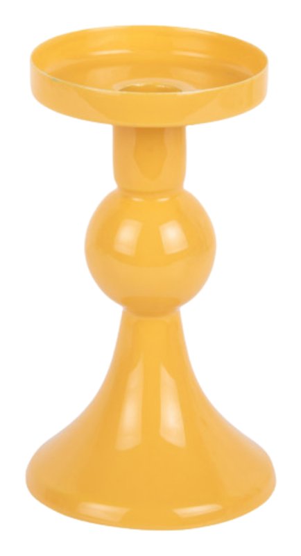 Candle Holder Funky - Small Bright Yellow Candle Holder Funky - Small Bright Yellow