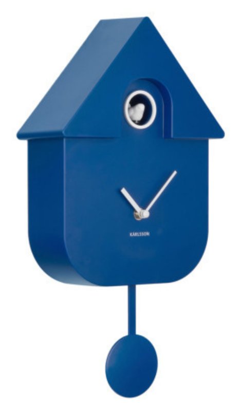Wall Clock Modern Cuckoo - Cobalt Blue Wall Clock Modern Cuckoo - Cobalt Blue