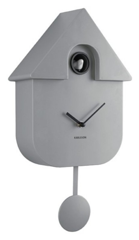 Wall Clock Modern Cuckoo - Mouse Grey Wall Clock Modern Cuckoo - Mouse Grey