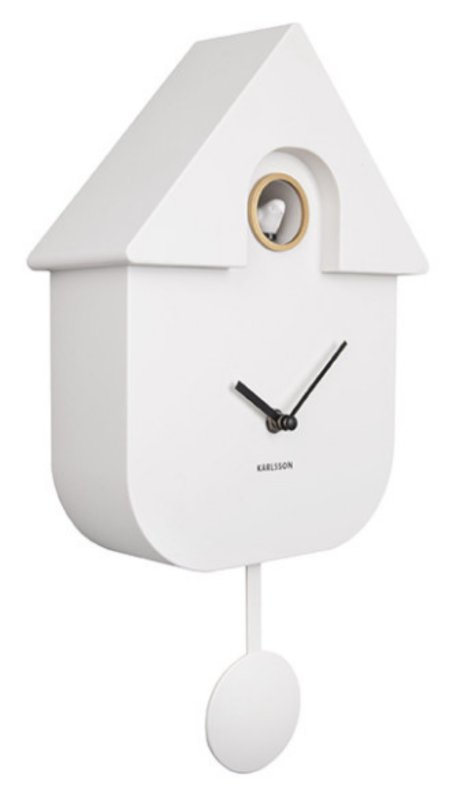 Wall Clock Modern Cuckoo - White Wall Clock Modern Cuckoo - White