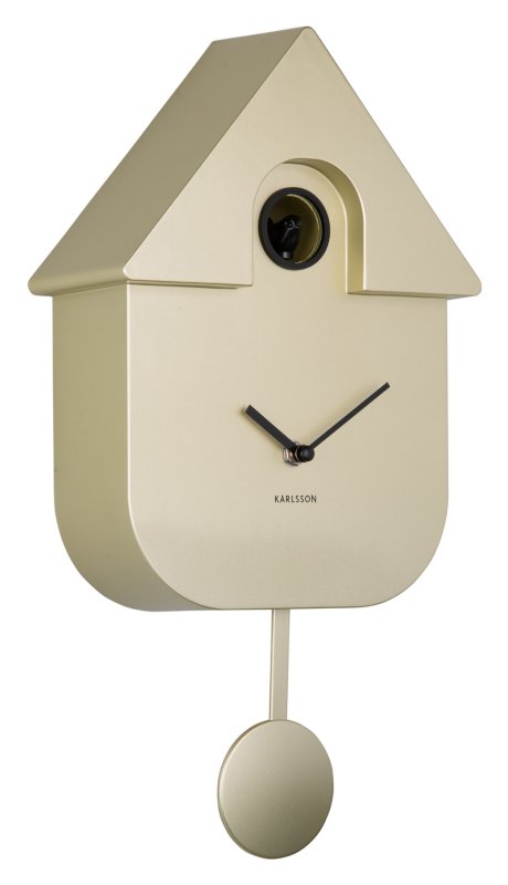 Wall Clock Modern Cuckoo - Metallic Gold Wall Clock Modern Cuckoo - Metallic Gold