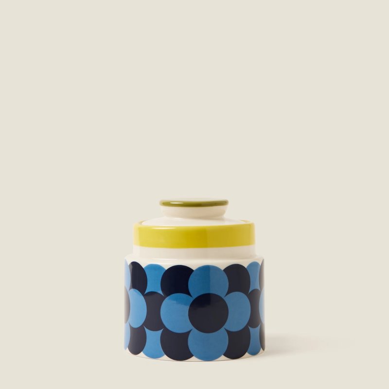 Orla Kiely - Retro Stripe Storage Jar Yellow Orla Kiely - Retro Stripe Storage Jar Yellow