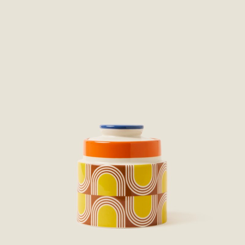 Orla Kiely - Aura Storage Jar Orange Orla Kiely - Aura Storage Jar Orange