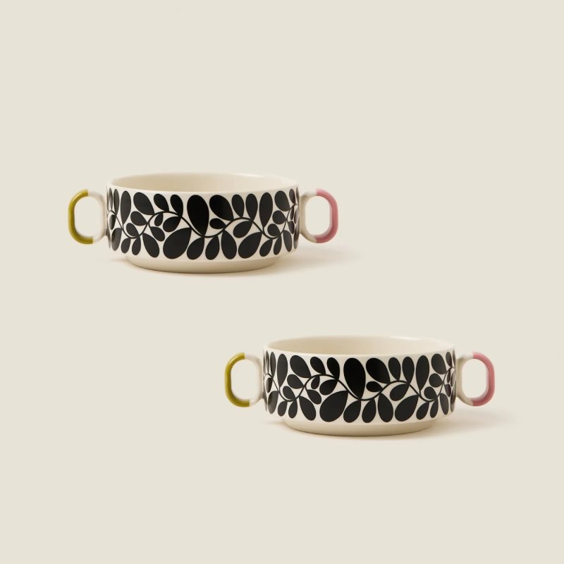 Orla Kiely - Sycamore Stripe Cereal Bowl Black Orla Kiely - Sycamore Stripe Cereal Bowl Black