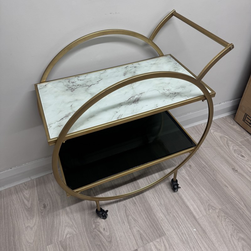 Bar & Drinks Trolley - Loft Brass Bar & Drinks Trolley - Loft Brass