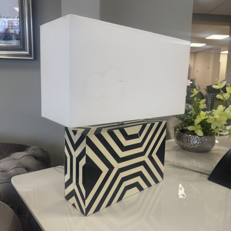 Black & White Enamel - Table Lamp Black & White Enamel - Table Lamp