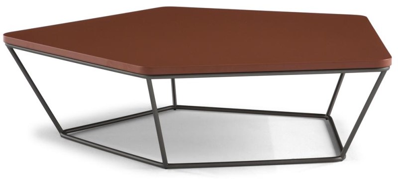 Natuzzi Editions - Chocolate Coffee Table - Matt Brick Top/Pewter Frame Natuzzi Editions - Chocolate Coffee Table - Matt Brick Top/Pewter Frame