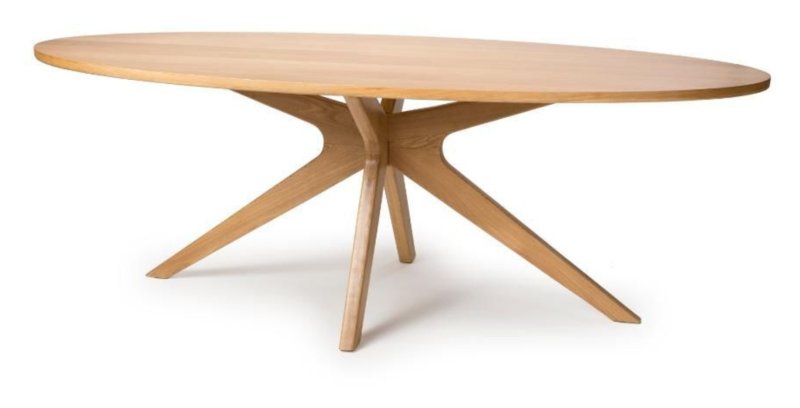 Clifton - 2m Oval Dining Table - Oak Finish Clifton - 2m Oval Dining Table - Oak Finish